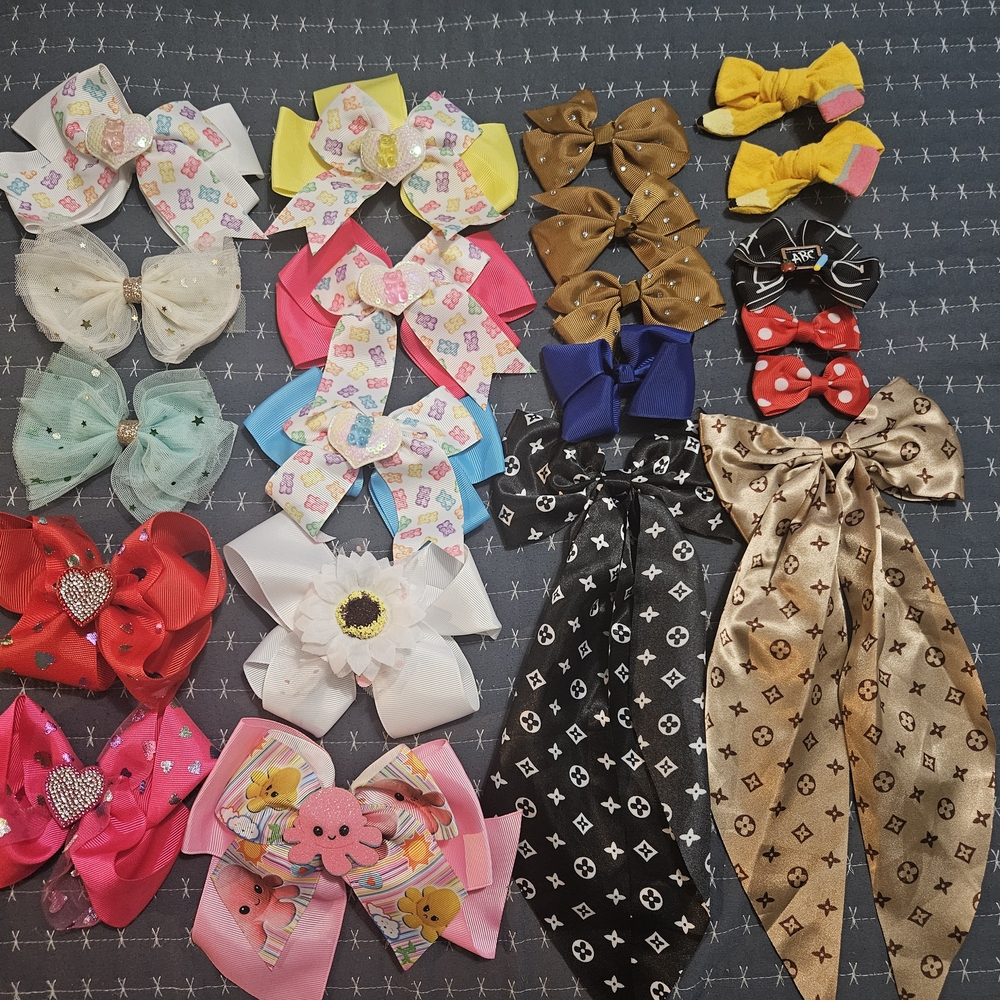 Colorful Kids Hair Bow Set